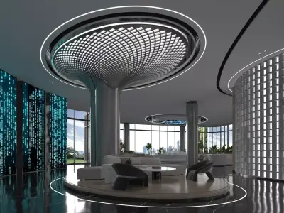 Lobby Hall Foyer Office 3D model