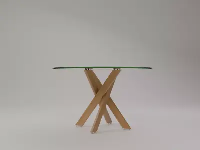 Round modern Glass Table Free 3D model