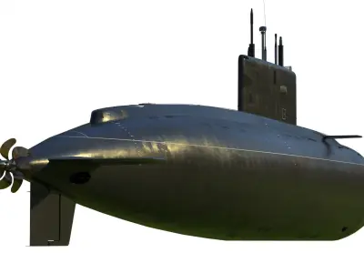 Kilo class submarine project 636 3D model