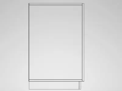 Cabinet with 2 facades Low-poly 3D model