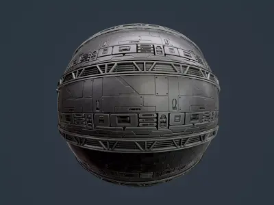 Sci-Fi Military Seamless PBR Texture 128 Texture