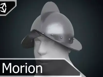 Morion shield Low-poly 3D model