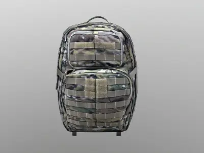 Realistic Military Backpacks Low-poly 3D model