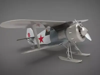 Aircraft  Polikarpov I-153 3D model