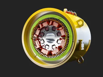 Stator electric motor 3D model