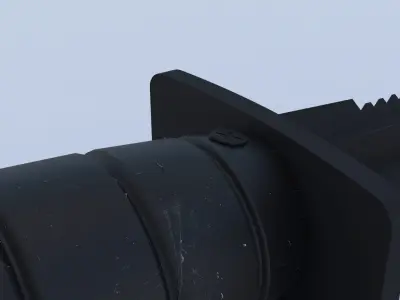 Black Combat Knife 3D Model 3D model