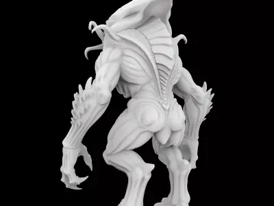 Alien Demon Creature 3D Print Model 3D print model purchase