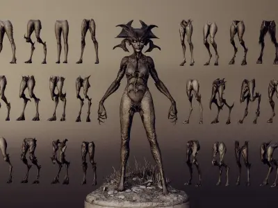 DEMONESS part 4 30 Legs 3D model
