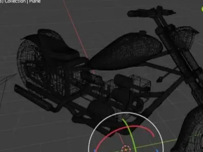 Royal Enfield Motorcycle Low-poly 3D model