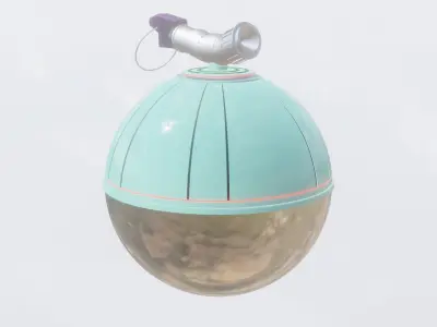 grenade egg with gun Free 3D model