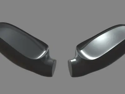 Car Mirror 011 Low-poly 3D model