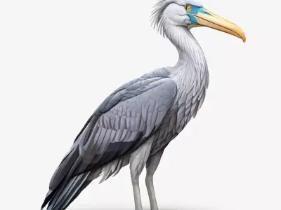 Realistic Shoebill Stork 3D Model Low-poly 3D model