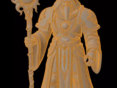 Psychic Space Marine Librarian Figurine 3D Print Model 3D print model