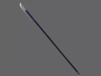 PBR Polearm V3a Low-poly 3D model