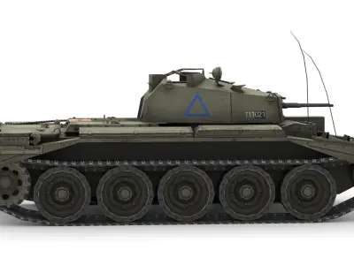 Crusader AA-2 - British Anti-Aircraft Tank WWII 3D Model Low-poly 3D model