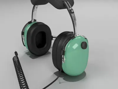 Headset aviator 3D model
