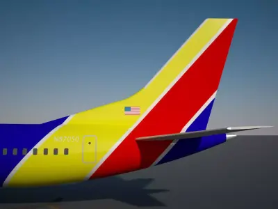 Southwest 737 MAX - 9 3D model