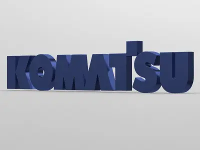 komatsu logo 3D model
