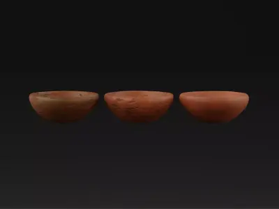 Ancient Clay bowls pack Low-poly 3D model
