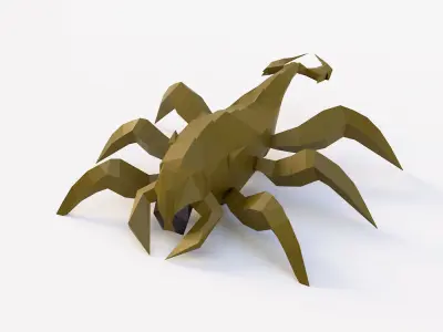 Scorpion low poly 3d model Low-poly 3D model