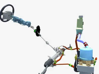 Car Steering System 3D model