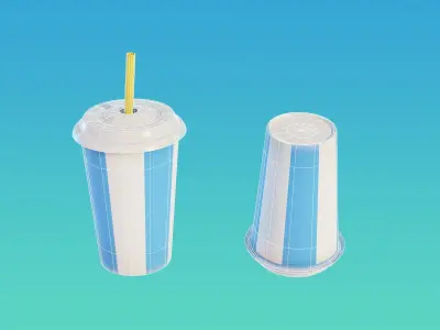 Cartoon Soft Drink Cup Free 3D model