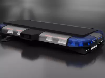 Federal Signal Trafic Storm Lightbar Low-poly 3D model