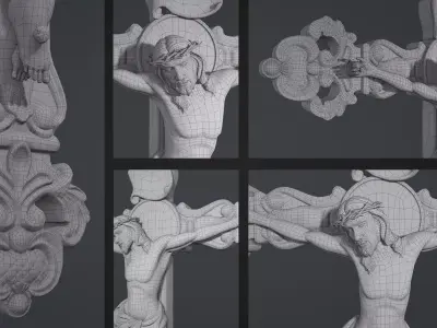 CRUCIFIED CHRIST Statue 3D model