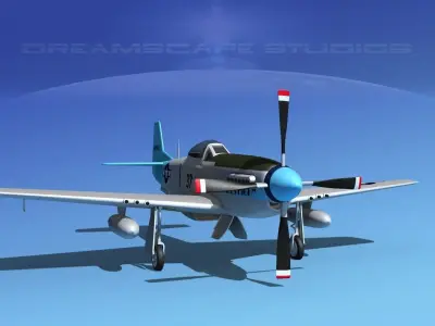P-51D Mustang Aces High 3D model