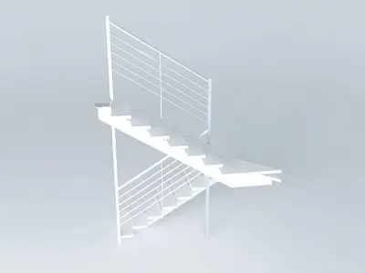 Escalera intermediate support Free 3D model