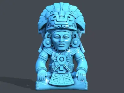Statue Aztec Cocojo God 3D print model