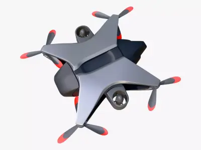 Futuristic Drone X6 M1 3D model