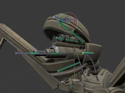 Gun Bot Free low-poly 3D model