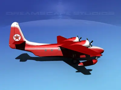 Grumman G-73 Mallard Texaco Oil 3D model