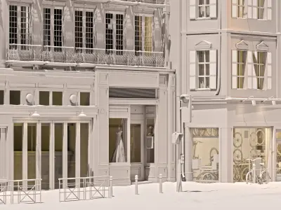 City Street Part 1 - European Architecture 3D model