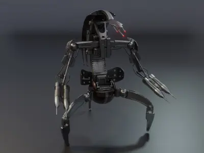 Star Wars - Droideka Low-poly 3D model