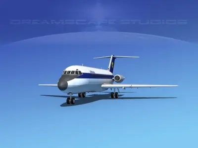Douglas DC-9-15 Lufthansa 3D model
