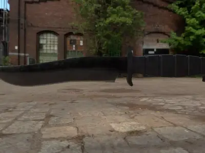 Clip Point Knife Free low-poly 3D model