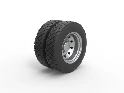 Double wheel 4 Scale 1 to 25 3D print model