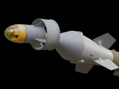 GBU-49 Enhanced Paveway II smart bomb Low-poly 3D model