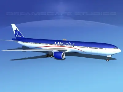 Boeing 777-300 MP Lan Chile 3D model