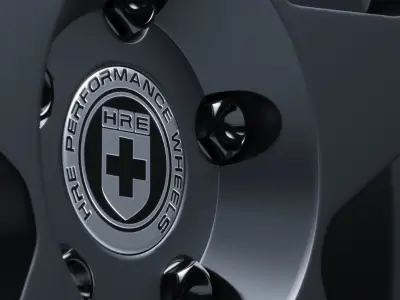 HRE 305 3 Piece Wheels Assembly Pack Low-poly 3D model