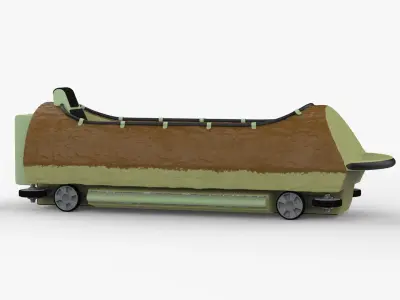 Log Flume Wagon 3D model