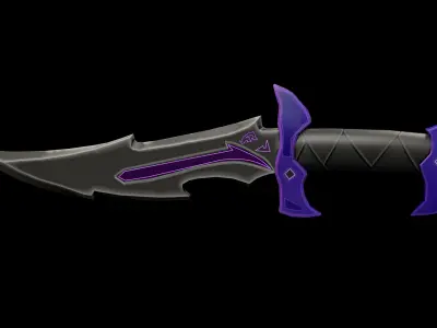 Reaver knife Valorant Game ready asset Low-poly 3D model
