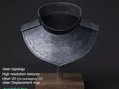 The Game of thrones stark family armor  Low-poly 3D model