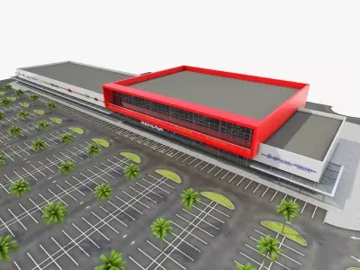 Shopping Mall 02 Low-poly 3D model