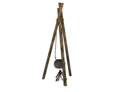 Medieval Cooking Pot 3D model