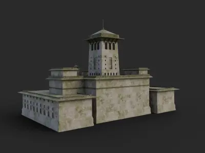 Old Abandoned Castle Low-poly 3D model