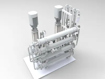industrial osmosis unit 3D model