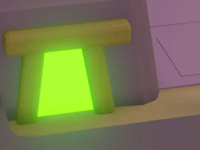 Mineshaft Low Poly 3d model train station with lights Free 3D model